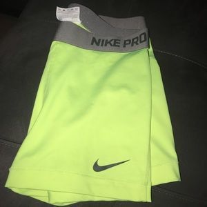 Neon green Nike spandex